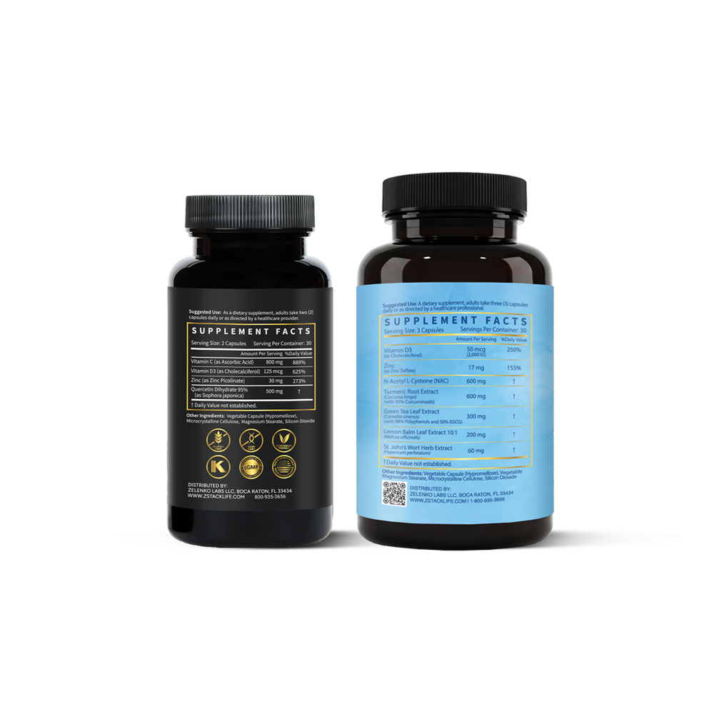 Z-Stack® and Z-Calm™ Dietary Supplement for Calm, focused days and immune support