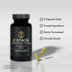 z-stack benefits with bottle and two capsules